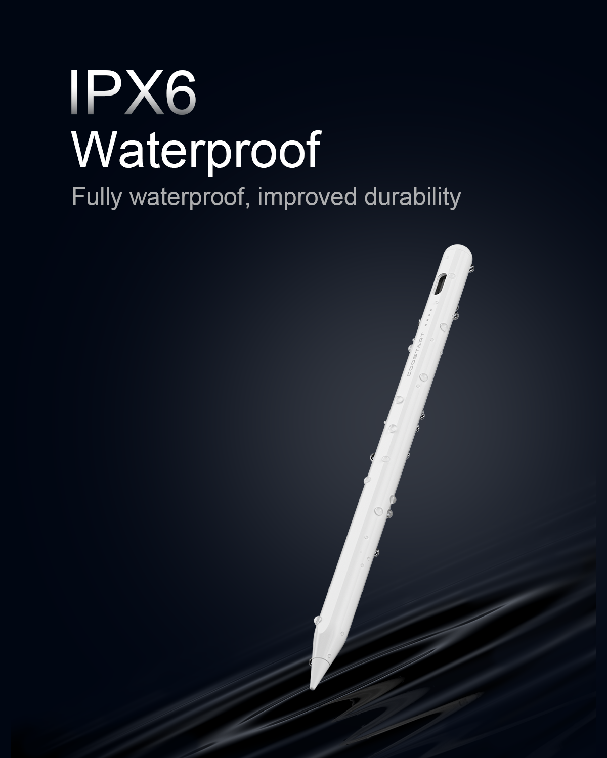 Stylus Pen for iPad 9th&10th Generation, Active Pencil for iPad 11/10/9/8/7/6th Gen, Pro 12.9"/11"/M4, Air 3/4/5/M2, Mini 5/6th, No Bluetooth with Palm Rejection, White