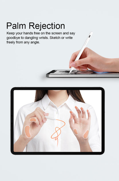 COOSTART ZP1 Stylus Pen for iPad 2018-2025, Ultra Fast Charge in 20 Mins, Palm Rejection, Compatible with iPad 11th - 6th Gen, iPad Pro 12.9"/11"/M4, Air 5/4/3/M2/M3, Mini 6/5 Gen, White