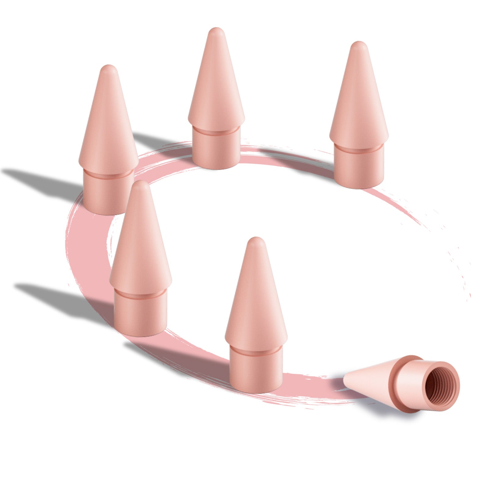 Replacement Tips for Apple Pencil 2nd Gen/1st Gen/USB-C/Apple Pencil Pro Generation, Exact Match to Apple Pen Nibs, Pink, 6 Pack