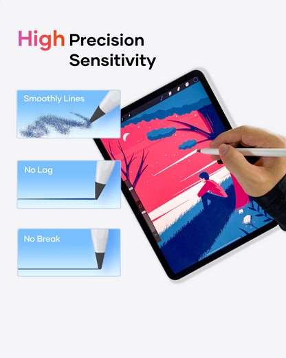 Replacement Tips for Apple Pencil 2nd Gen/1st Gen/USB-C/Apple Pencil Pro Generation, Exact Match to Apple Pen Nibs, Black, 6 Pack