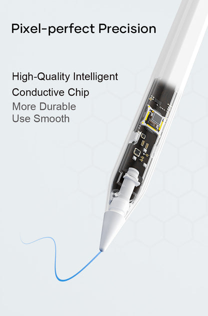 COOSTART ZP1 Stylus Pen for iPad 2018-2025, Ultra Fast Charge in 20 Mins, Palm Rejection, Compatible with iPad 11th - 6th Gen, iPad Pro 12.9"/11"/M4, Air 5/4/3/M2/M3, Mini 6/5 Gen, White