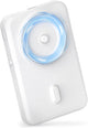 Wireless Portable Charger for Samsung, 5000mAh Ultra Slim Power Bank with Innovative Electric Suction Cup, Compatible with iPhone and Android Cell Phone, Support 22.5W USB-C PD Fast Charging, White
