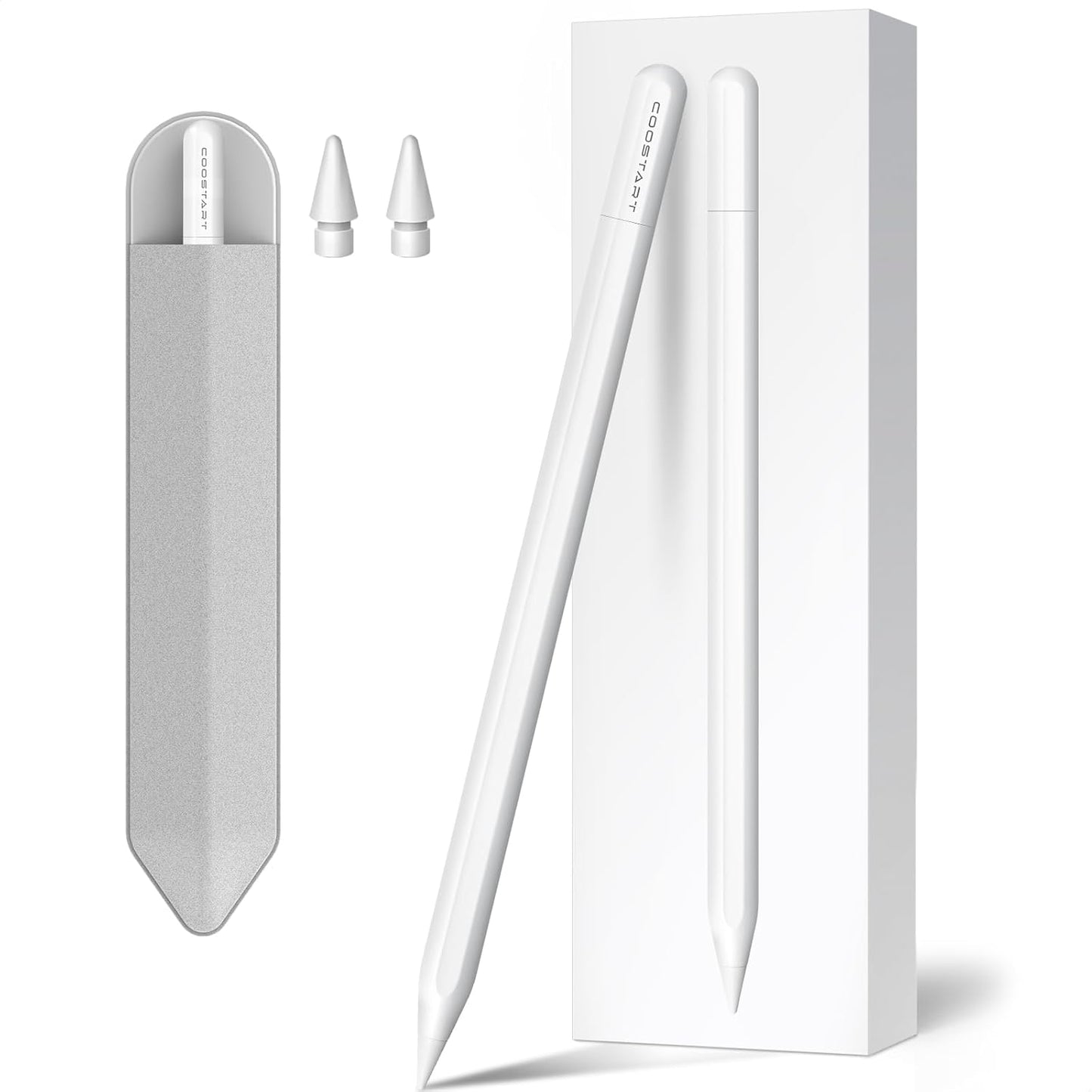 Stylus Pen for iPad 9th&10th Generation, 5 Mins Ultra Fast Charging Active Pencil Work for 2018-2023 iPad Air 3/4/5, iPad 6/7/8/9/10, Mini 5/6, Pro 11"/12.9", White