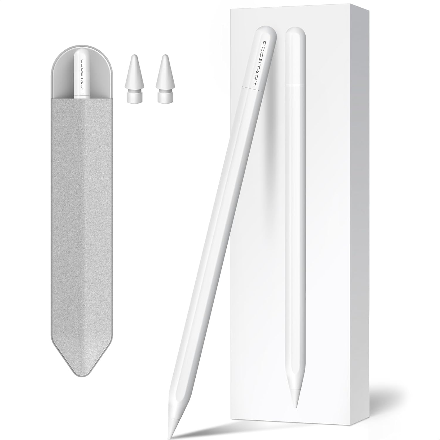 Stylus Pen for iPad 9th&10th Generation, 5 Mins Ultra Fast Charging Active Pencil Work for 2018-2023 iPad Air 3/4/5, iPad 6/7/8/9/10, Mini 5/6, Pro 11"/12.9", White