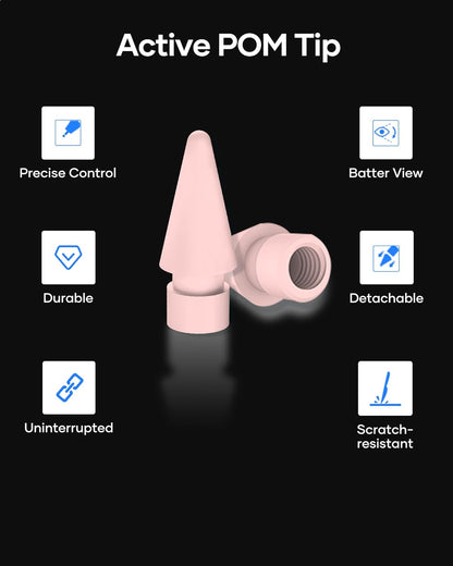 Replacement Tips for Apple Pencil 2nd Gen/1st Gen/USB-C/Apple Pencil Pro Generation, Exact Match to Apple Pen Nibs, Pink, 6 Pack