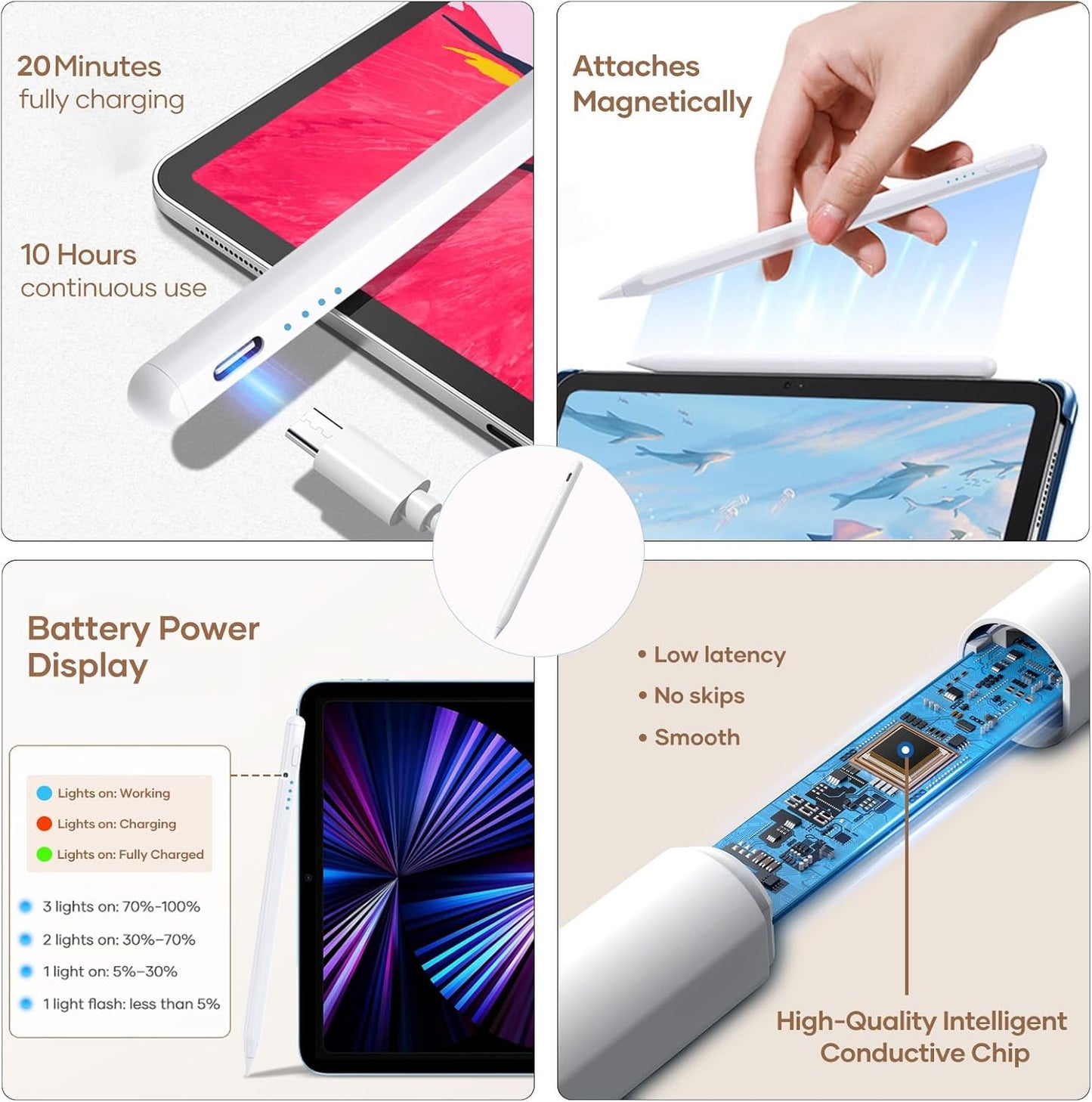 Keyboard Case for iPad Pro 11-inch (M4, 2024) with Stylus Pen, Magnetic Case with Keyboard, Pencil Holder, Floating Cantilever Stand, Multi-Touch Trackpad, Brightness Backlight, Black
