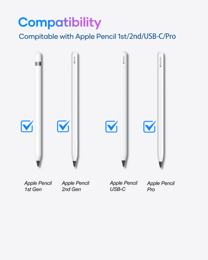 Replacement Tips for Apple Pencil 2nd Gen/1st Gen/USB-C/Apple Pencil Pro Generation, Exact Match to Apple Pen Nibs, Black, 6 Pack