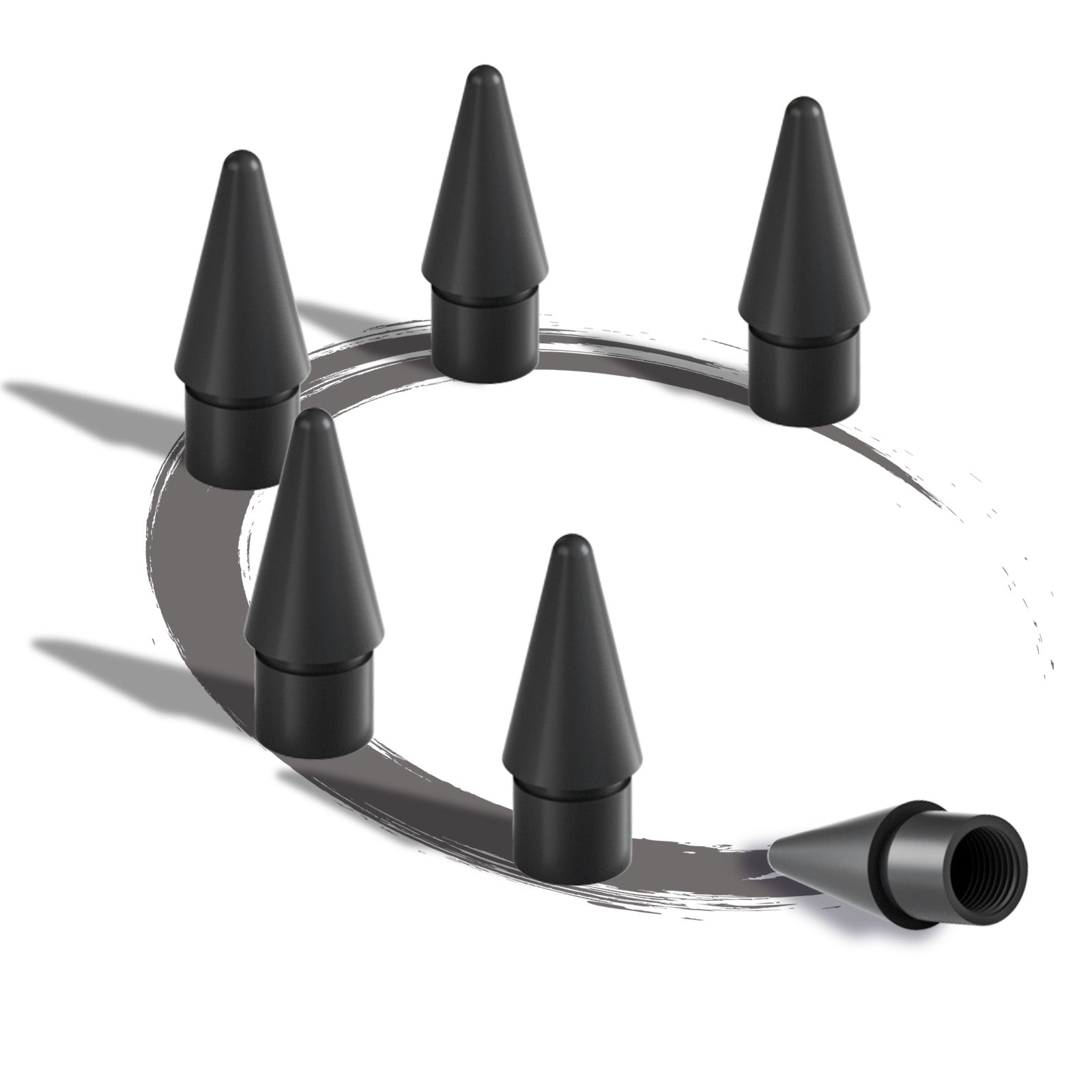Replacement Tips for Apple Pencil 2nd Gen/1st Gen/USB-C/Apple Pencil Pro Generation, Exact Match to Apple Pen Nibs, Black, 6 Pack