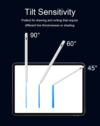 Stylus Pen for iPad 9th&10th Generation, Active Pencil for iPad 11/10/9/8/7/6th Gen, Pro 12.9"/11"/M4, Air 3/4/5/M2, Mini 5/6th, No Bluetooth with Palm Rejection, White